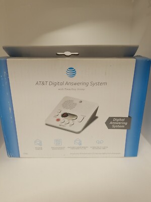 AT&T 1740 Digital Answering System with Time and Day Stamp WHITE New