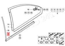 Original BMW E46 Coupe Dichtung Seitenscheibe Türscheibe OEM 51368194741 Original BMW E46 Coupe Dichtung Seitenscheibe Türscheibe OEM 51368194741