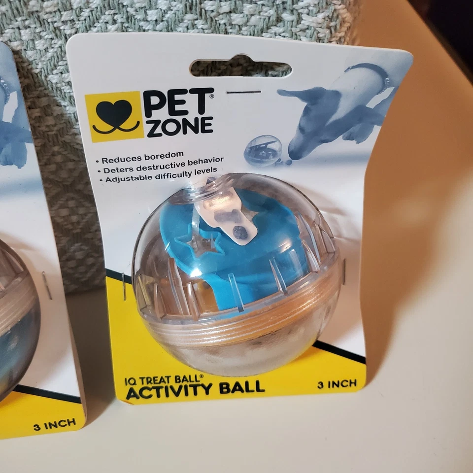 Lote de 3 bolas de tratamiento Pet Zone IQ juguete dispensador de alimentos para perros - Nuevo Foto 4 de 4
