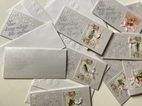 Einladung zum 70. Geburtstag ( Frau ) wunderschön Handarbeit 12 Stück - Bild 4 von 6