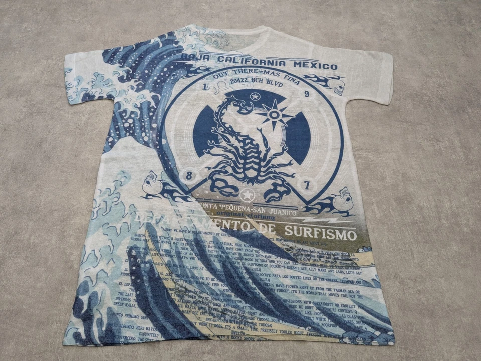 Camiseta Scorpion Bay Para Hombre Gráfico Mediano Por Todas Partes Skate Surf Surf Wave Top Y2K Foto 4 de 4