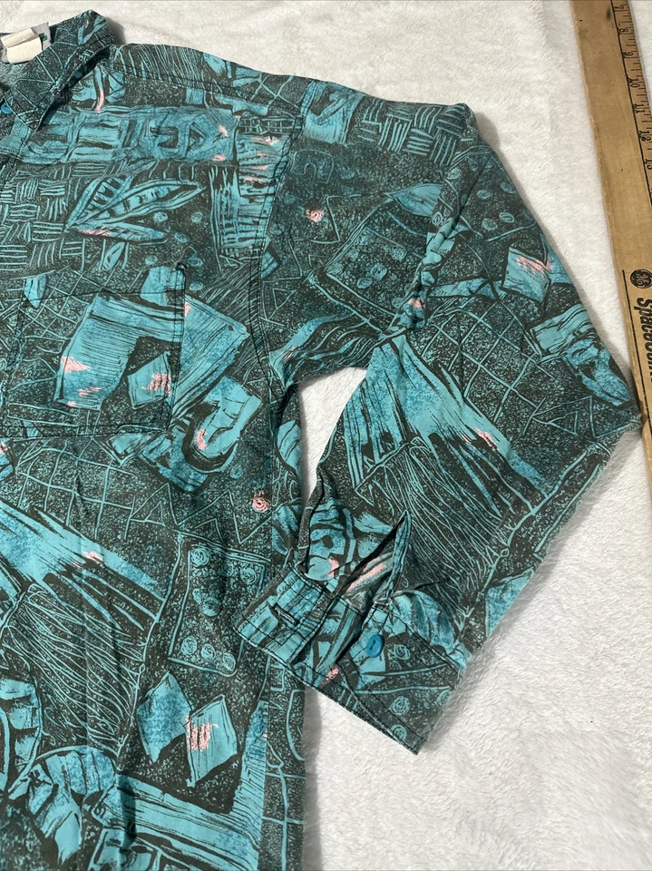 Vintage Jimmy Z Button Down Surf Skate Longsleeve Shirt Size M - Image 3 of 4