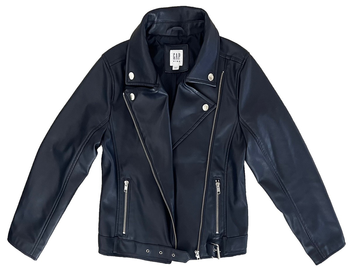 Gap Kids Faux Leather Jacket Size Large