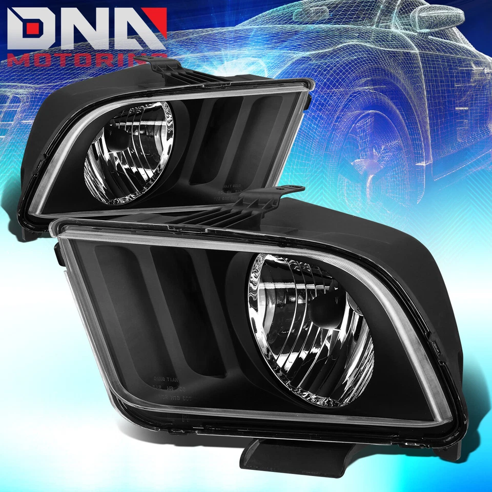 PARA FORD MUSTANG 2005-2009 EURO FARO CRISTAL CON KIT LED + MONTAJE VENTILADOR FRÍO Foto 2 de 4