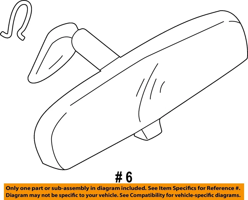 二手前中心内部后视镜适合:2005 年斯巴鲁 Impreza 前美分 — 第 3/4 张图片