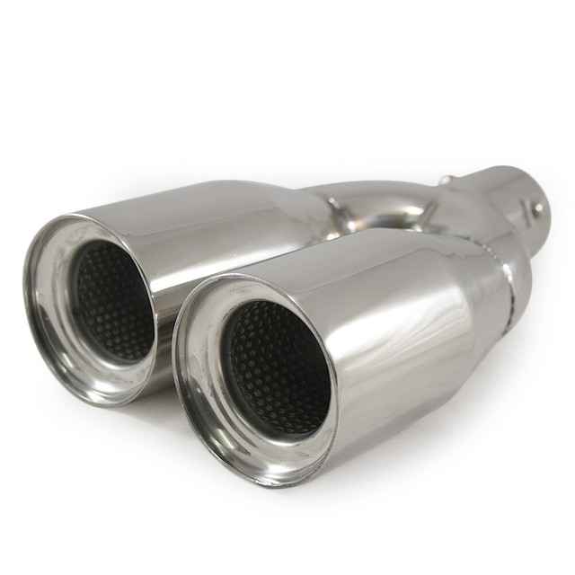 Twin Exhaust Tip Trim Pipe Muffler For Ford Focus Fusion Mondeo Kuga C