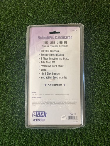 Calculadora científica P-Tech DG229, probada y funcionando, con funda, pantalla LCD - Imagen 4 de 4