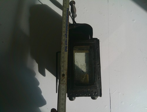 Lámpara de mano ferroviaria linterna tren vela aprox. 25 cm linterna de mano vintage - Imagen 6 de 8