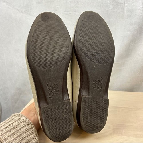 SAS Simplify Women's Comfort Slip On Loafers Leather Size 9 Pearl Cushioned - Picture 6 of 6