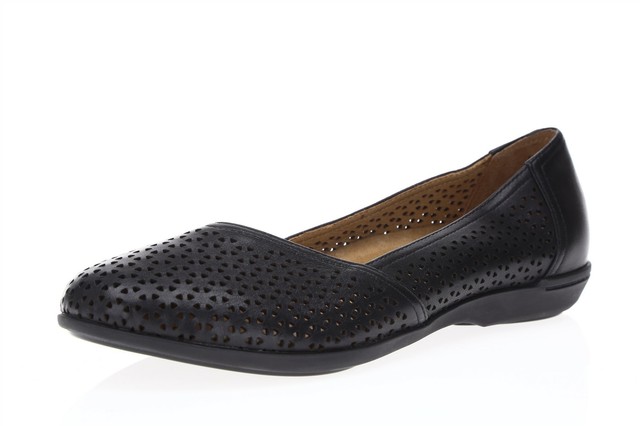 perforated leather flats