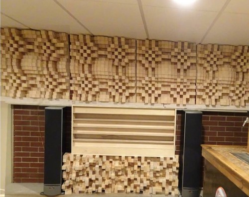 "Enorme panel de tratamiento difusor de sonido skyline de madera acústica N19 hágalo usted mismo estudio 28" - Imagen 11 de 12