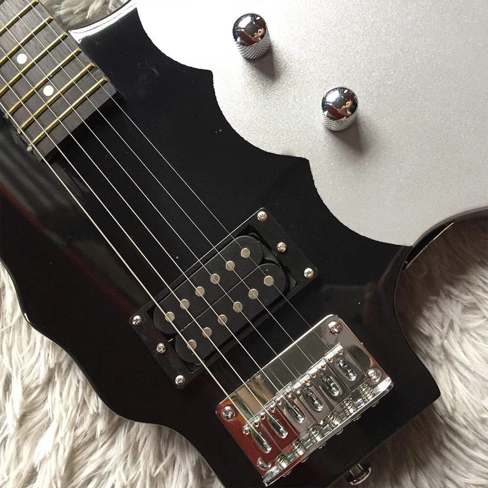 特殊斧形电吉他金属灰色H拾音器镀铬五金件 — 第 4/4 张图片