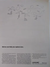 Sperry Rand UNIVAC Computer Print Ad Original Rare Vtg 1969 Lake Success NY 