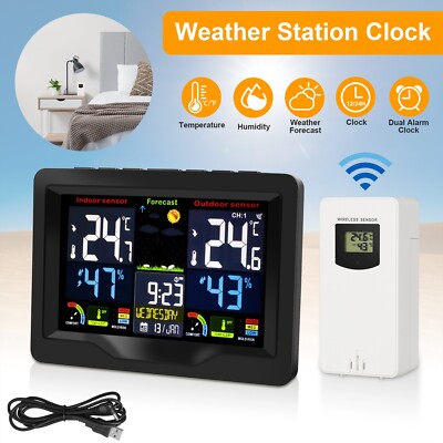 3 Set Digital LCD Wireless Weather Station Outdoor Indoor Thermometer Hygrometer | eBay 3 Set Digital LCD Wireless Weather Station Outdoor Indoor Thermometer Hygrometer | eBay