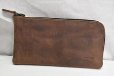 Hide & Drink Brown Genuine Leather Suede Zip ...