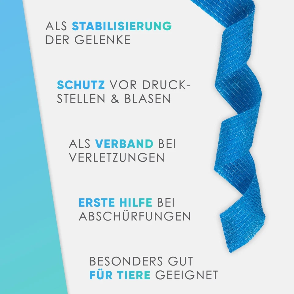 Fingerpflaster Selbsthaftend - 4x Pflaster Rolle Blau 25cm x 45m - Verband Se... - Bild 3 von 4