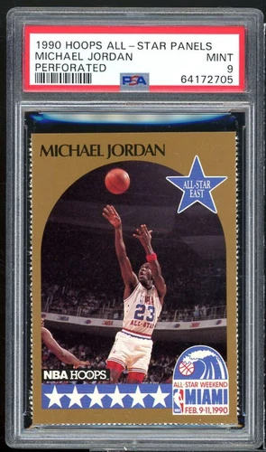 Michael Jordan Card 1990-91 Hoops All-Star Panels Perforated #nno PSA 9