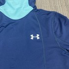 Under Armour Hoodie Shirt Top Womens Small Blue Coldgear Stretch Active Hooded