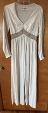 Vintage 1960 Women  s Zip Front Dressing Gown Vanity Fair Embroidered SZ 14