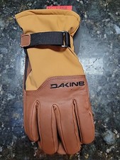 NWT Men's Size L 9 Dakine Takoma Tan Leather Insulated Gloves Nice 
