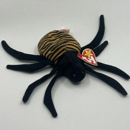 Vintage 1996 TY Beanie Babies Spinner the Spider Animal Plush Toy w/ Tags