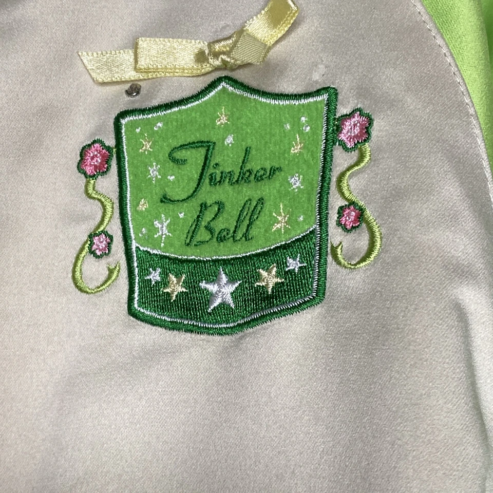 Chaqueta Bomber Satinada Campanilla The Disney Store Talla 4 Bordada Talla XS (4) Foto 2 de 4