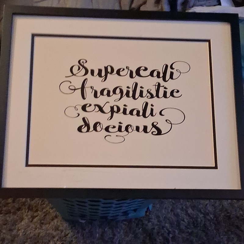 Framed Quote Print "Supercalifragilisticexpialidocious" Horizontal Wall Art