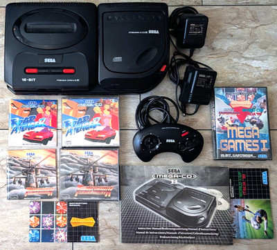 Sega Mega CD II 2 Konsole - Mega Drive II 2 Spielkonsole - Thunderhawk + R.A