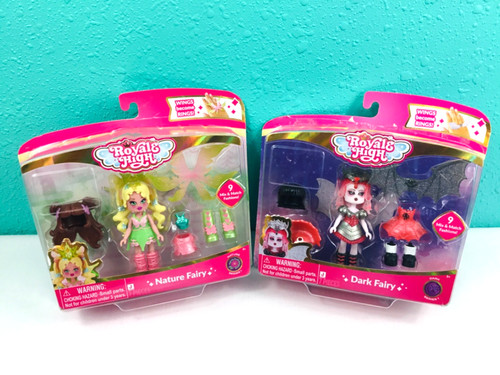 Royale High 3” Nature Fairy And Dark Fairy Fashion Dolls - NO CODES
