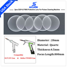 2Pcs D20mm 4.5 F800 Cleaning Lens for Sup23T Laser Gun & Relfar FWH30 Laser Gun