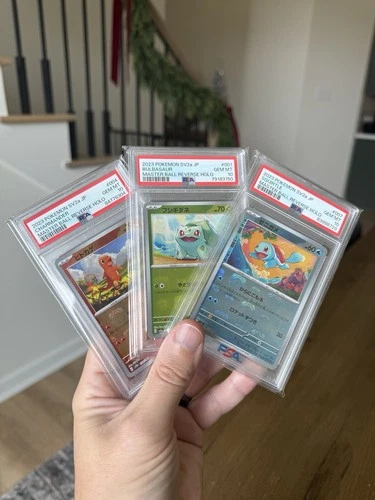 Charmander Bulbasaur Squirtle Master Ball Reverse Holo Japanese PSA 10 Set