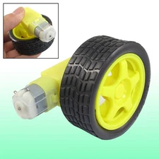 DC 3V 160mA 15RPM Geared Box Motor Plastic Tire Wheel