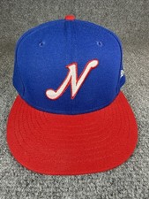 New Era 59Fifty Nashville Sounds Red Blue Hat Size 7 5/8 Collectible Baseball