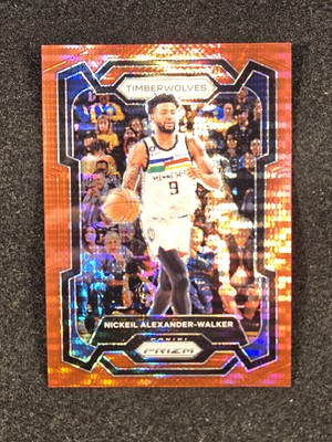 2023-24 Prizm Nickel Alexander Walker Red Seismic Prizm #218, 262/299 T-wolves  