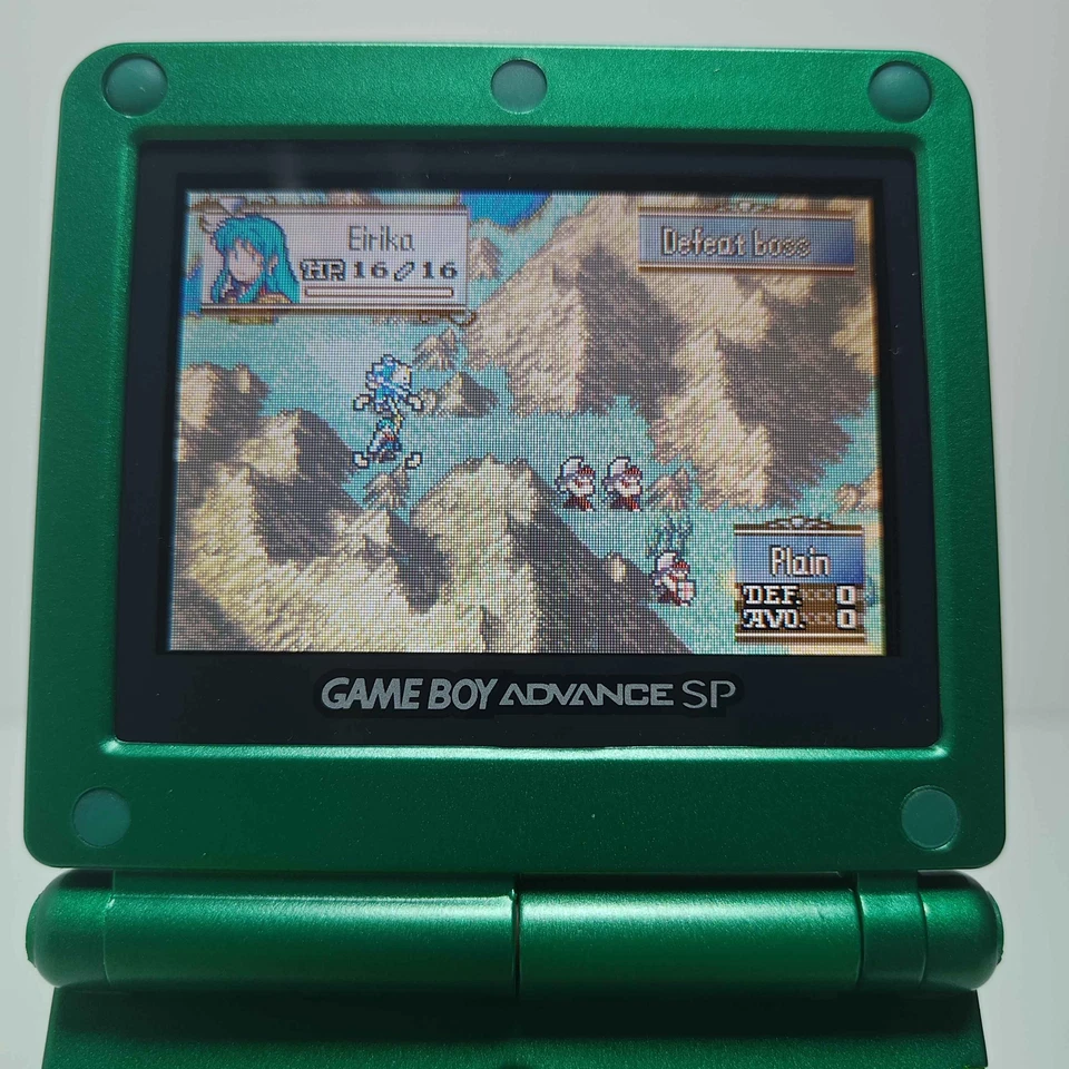 Nintendo Game Boy Advance SP -Rayquaza Green Shell AGS-101 Restored Brighter - Image 3 of 4