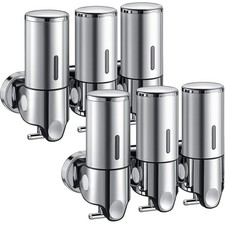 3 in 1 Chamber Wall Mounted Bathroom Shower Pump Dispenser Stainless Steel Organ