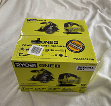 Ryobi ONE 18V 2-Tool Combo Kit 5-1/2 in Circular Saw Jigsaw PCL500525SB