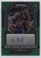 2023-24 Panini Prizm Draft Picks Green James Nnaji #DPA-JNJ Auto 12po