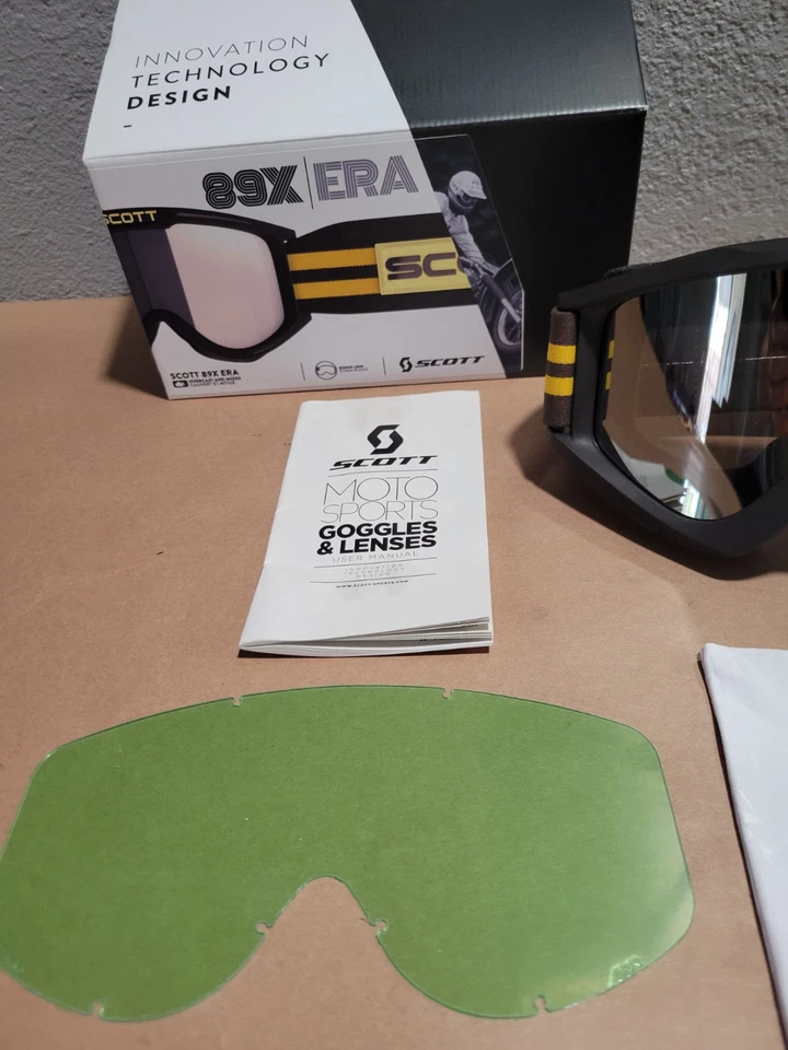 NUEVAS Gafas Scott USA Scott 89X Era Marrón Amarillo - Plateado Cromo Adulto Motocross Foto 4 de 4