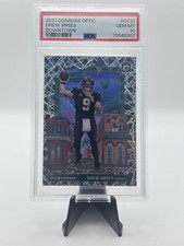 2021 Panini Donruss Optic Downtown Drew Brees DT-21 PSA 10 Football Card