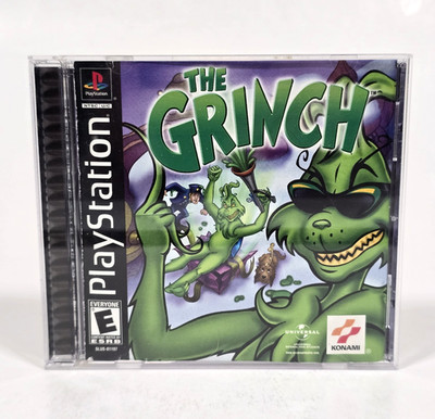 THE GRINCH ~ SONY PLAYSTATION PS1 2000 KONAMI W/ CASE & COVER NO MANUAL