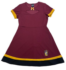 Harry Potter Gryffindor Dress Women's Size XL Hogwarts House Crest Maroon Yellow