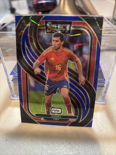 2024-25 Panini Select Fifa Blue Lazer Prizm Mezzanine Rodri Spain