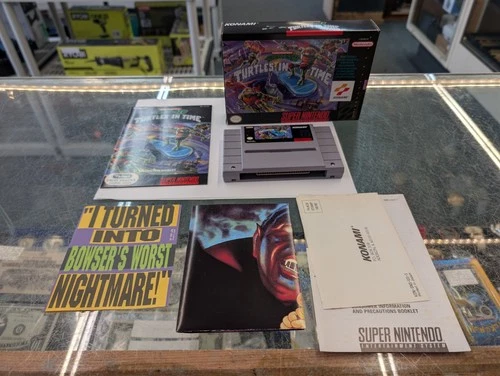 New ListingTMNT IV : Turtles in Time Super SNES Cartridge CIB ** Tested & Works ***