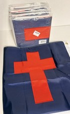 Christian Flags 7 3x5 Cross Embroidered Grommets Double Sided Nylon Outdoor