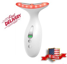 Facial  Neck Massager - Skin Firming, Wrinkle Reducer, LED Light Therapy Tool