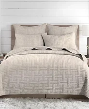 Levtex Melange Stitch Stitching 3-Pc. Quilt Set, FULL / QUEEN