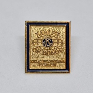 Kiwanis International Foundation Tablet Of Honor Lapel Pin Gold Tone