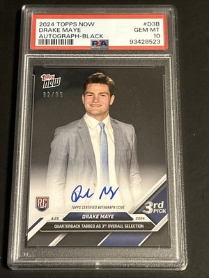 2024 Topps Now Drake Mate #D3B On Card Auto RC Black /99
