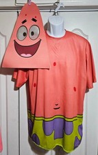 SpongeBob Patrick Star Tunic Costume Foam Mask Headpiece Adult Medium 2pc Set